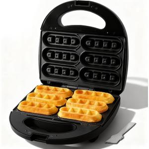Waffle Stick Maker, Mini Waffle Maker Iron, Makes 6 Waffle Sticks, Ideal for Breakfast, Snacks, Desserts and More