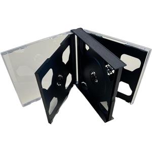 MediaPack4All 24mm Chubby Multi-Six Jewel Case (6-Disc Capacity), Black Chubby Jewel Case for CD/DVD/Game Storage (10)