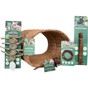 Small Pet Select Tiny Paws Willow Play Pack, for Guinea Pig, Rabbit, Bunny, Toys, Hideout Tunnel, Cage Accessories