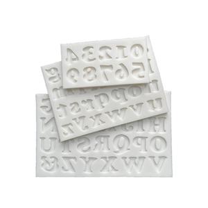 3-Piece Cooper Letters & Numbers Silicone Mold Set for Various Crafts - Perfect for Fondant Cakes, Chocolate, Resin, Gumpaste & DIY Creations