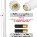 Treela 24 Pcs Flameless Taper Candles Battery Operated Bulk Fake Candles Light LED Candle Sticks Flickering Tapered for Easter Wedding Anniversary Decoration(Basic,11 Inch,White)