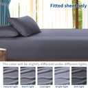 Bamboo Viscose Cooling Fitted Sheet Full Size Only, 400 Thread Count, 16" Deep Pocket Cooling Bottom Sheets for Hot Sleeper, Silky Soft Breathable (Full, Dark Grey
