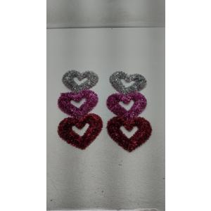 2-pk three Valentine hanging hearts 18 in