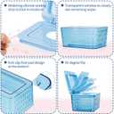Wipes Dispenser, One-Handed Operation Wipe Holder for Baby & Adult, Seal-Designed Wipes Container for Bathroom Keep Diaper Wipes Fresh (Blue)