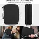 FYY Electronic Organizer, Extra Large Travel Cable Organizer Bag Pouch Portable Waterproof Double Layers All-in-One Storage Bag for iPad, Cable, Power Bank, Laptop Charger for Office/Home, Black