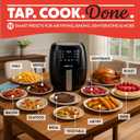 Gourmia Air Fryer - 6 Qt Large Capacity, FryForce 360, Digital Display with 12 Presets, Roast, Bake, Broil, Dehydrate, Dishwasher Safe Accessories, Black, 6 Quart