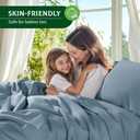 SONORO KATE 100% Viscose Derived from Bamboo_, Extra Deep Pocket up to 18"-24",Ultra Soft & Cooling Sheets for Hot Sleepers, Hotel Luxury Silky Bed Sheets (French Blue,King)