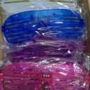 21 Pcs LED Glasses 7 shapes 6 LED Glow In The Dark Party Supplies Favor for Kids Adults shutter heart round star butterfly Glow Sticks Light Up Glasses fit Birthday Halloween Christmas Valentine's Day