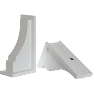 Mayne Inc Fairfield Decorative Brackets, White, 2 Count (Pack of 1)