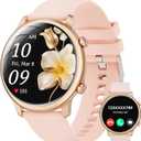 Smart Watches for Men Women Android Phones iPhone Compatible[Make&Answer Calls/Full Screen NO Black-Circle],1.39'' Round Sports Watch Fitness Tracker Sleep/Heart Rate Monitor/Pedometer,DIY Dials