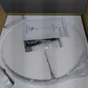 Lampshade 5" Top Diameter x 23" Bottom Diameter x 12" Slant Height with Washer (Spider) Attachment for Lamps with a Harp (Linen White)
