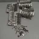 80 Pcs 2inches Gardening Clips for Netting, Metal Clamps Made of Stainless Steel, Have a Strong Grip of Greenhouse Clips Keep the Plant Cover on Garden Hoops