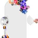 7.2FT Arch Backdrop Cover, Wedding Arch Cover Spandex Fitted Stretchy Background Stand, 2-Sided White Backdrop for Birthday Party Decorations Ceremony Baby Shower Banquet Christmas