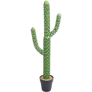 momoplant Artificial Cactus Succulent Plant, 34 Inch Tall Faux Fake Desert Cacti Plant with Black Planter for Home Garden Office Floor Decor