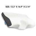 Derila Cervical Neck Pillow for Sleeping - Ergonomic Neck Support Pillow for Back, Stomach, Side Sleeper Contour Memory Foam Pillows for Shoulder Relief 12.2" x 16.9" x 3.14"