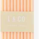 20 Count Tall Skinny Peach Solid Birthday Cake Candles for Birthday Wedding Party Cakes Decorations
