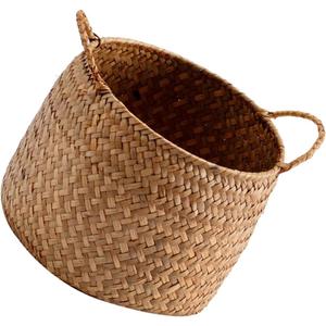 OSALADI Box Rustic Touch Basket for Storage Desktop Flower Arrangement Basket Storage Grocery Woven Seagrass Organizer s for Shelves Woven s for Storage