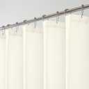 OWENIE Cream Shower Curtain, Waffle Weave Heavy Fabric Shower Curtain for Bathroom, Waterproof Thick 420G/M Textured Soft Elegant Luxury Hotel Spa Bath Curtains, Machine Washable, Cream, 72W x 72L