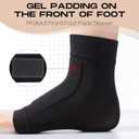 Nuanchu 2 Pairs Padded Skate Socks Ice Skating Protection Socks Lace Bite Gel Pads Ankle Malleolar Sleeves Protection Guards for Front Foot Shin Achilles Tendon Heel