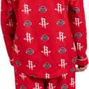 Ultra Game Youth NBA Official 2-Piece Super Soft Button Down Pajamas Set (Red)