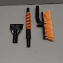 33" Extendable Snow Brush and Ice Scraper for Car Windshield, 2-in-1 Car Snow Brush & Ice Scraper with 360 Pivoting Brush Head and Comfortable Foam Grip for SUV Trucks Sedans,Orange