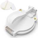 Tortilla Press 10 Inch - Bamboo Quesadilla & Roti Maker with Parchment Paper Sheets & Dough Cutter for Homemade Flour Corn Tortilla, Wood Tortillera Pataconera Tortilla Maker for Home Baking (CAT, White)