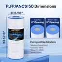 POOLPURE PLFPJANCS150 Pool Filter Replaces Jandy CS150, CCX1500RE, CC1500RE, X-Stream 150, R0462300, PJANCS150, Ultral-B3, Unicel C-8414, C-8317, Filbur FC-0822, FC-1287, Hayward C1502 1 Pack