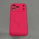 Vooii Magnetic for iPhone 17 Pro Max Case, Compatible with Magsafe (Premium Liquid Silicone) (Integrated Camera Control Button) Full Body Protective Anti-Scratch Microfiber Lining 6.9 inch, Hot Pink