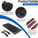 Hood Deck Vent Panel Trim Compatible with Hummer H2 2003-2009, Front Hood Vent Louver Cover, ABS Hood Deck Vent Panel Covers Trim Moulding (Bright Black)