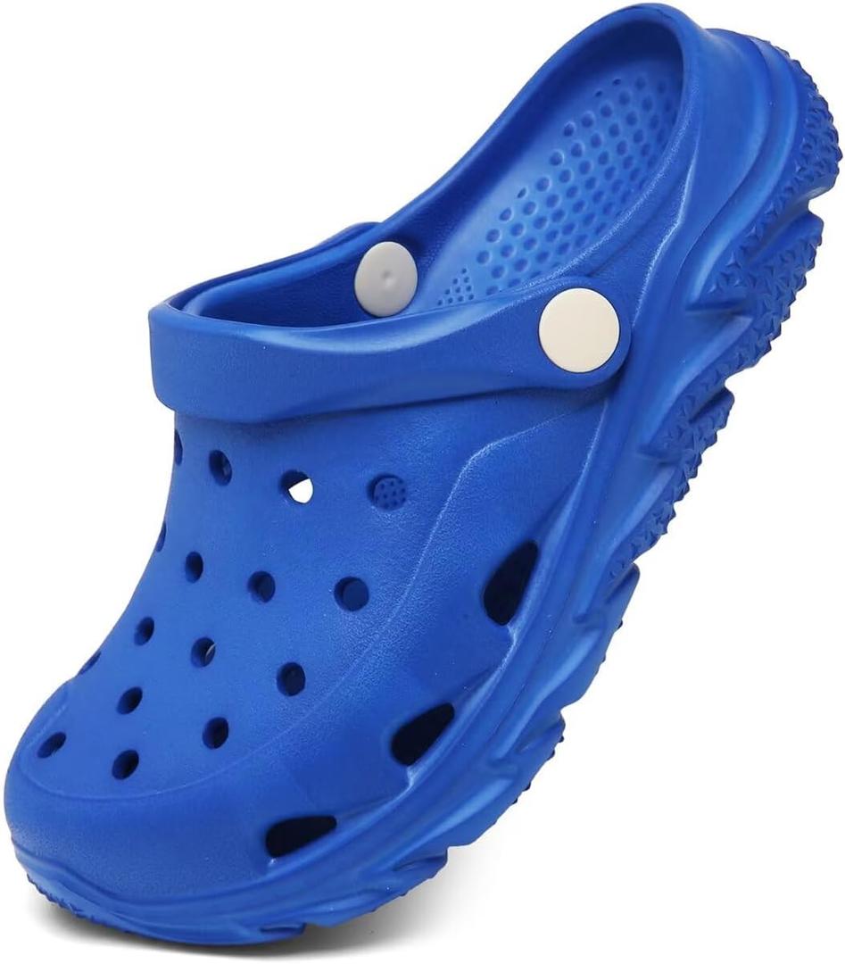 Cubufly Kids Boys Garden Clog Slip On Slide Sandals Beach Water Shoes Blue Big Kid 2