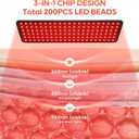 BEICHEN Red Light Therapy for Body and Face, 660nm 850nm 940nm Infrared Redlight-Therapy Lamp Device with Large Panel and Stable Stand at Home, Idea Gift for Women Wife Mom Sister Girlfriend (M)