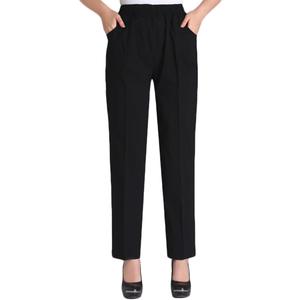 Soojun Womens Summer Elastic Waist Comfy Stretch Pull On Pants Size L