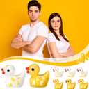 200 Pcs Childhood Cancer Resin Ducks Bulk Childhood Cancer Awareness Items Gold Ribbon Awareness Ducks for Public Charity Activities Supplies Event