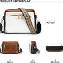 GAEKEAO Quilted Crossbody Bags for Women Vegan Leather Purses with Wide Strap,Women's Mudium Travel Purse Built in Wallet