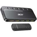 acer HDMI Switch 5 in 1 Out [4K@60Hz, HDMI 2.0, HDCP 2.3, HDR] Switcher with Remote, Supports DTS, Dolby, Work for PS5/Xbox/Switch/Roku/TV Stick/Projector