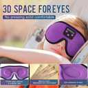 Sleep Headphones 3D Sleep Mask with Bluetooth 5.4 Headphones for Side Sleepers, Wireless Music Headband with Ultra-Thin Stereo Speakers, Long Playtime Battery Adjustable & Blackout for Men Women