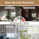 Madison Park Cordless Roman Shades, Blackout Window Blind Privacy Window Shades, Thermal Insulated Cordless Window Treatment for Bedroom, Living Room, Quincy, Single Panel 27" W X 64" H Linen