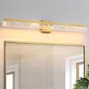 AIJIASI 39-Inch Brushed Gold Vanity Light Fixture, 28W Dimmable LED Modern Light Bar for Bathroom Mirror, Restroom, Bedroom (3000K)