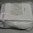 100% Blackout Pinch Pleated Linen Texture Curtain for Living Room,Back Tab Sheer with Liner for Bedroom,2 Panels, 40" W x90 L,White