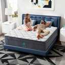 Queen Size Mattress 12 Inch,Queen Mattress in a Box for Cool Sleep Gel Memory Foam Hybrid Bed Mattresses Individual Pocket Springs,Soft&Breathable Comfort Support,Medium Firm Feel,Motion Isolation