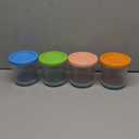 QVN For Ninja Creami Pints and Lids - 4 Pack Creami Pints, 16 oz Creami Containers, Creami Pint Containers Compatible with NC299AMZ & NC300 Series Ice Cream Maker - Tight Sealing & Anti-Slip