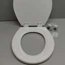 Bemis 500EC Durable Wood Toilet Seat with Easy Clean Hinges, Made in USA, Round, White