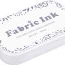 Fstaor Large White Ink Pad for Rubber Stamps, 3.7x2.2 inch Stamp Pads Permanent for Fabric Paper Wood
