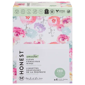 The Honest Company Wipes, Clean Conscious, Fragrance Free, 288 Wipes