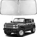 EcoNour Windshield Sunshade Compatible for Ford Bronco (Not for Bronco Sport) 2021-2024 2025 2026, Sun Visor for Front Windshield & Window Sun Shade Cover, UV Heat Protector, Car Accessories
