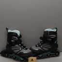 Rollerblade Zetrablade Men's Adult Fitness Inline Skate, Black and Light Blue(8)