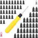All-in-One Tire Repair Kit, 60PCS Spiral Rubber Nails & Plug Tool for Car, Motorcycle, Truck, Tractor Puncture Fix