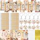 ANGOLIO 460Pcs Spanish Christian Boho Religious Gifts Back to School Gift Bulk Regalos Cristianos En Espaol Bible Verse Bamboo Pen Keychain Bookmark Religious Gift for Women Men Office Church Favor