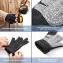 Palmyth Wool Fishing Gloves 3-Cut Fingers Warm for Men and Women Cold Weather Fingerless Gloves for Winter Fly Fishing (Large-X-Large, Black)