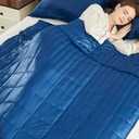 Weighted Blanket Queen Size (60"x80" 25lbs),Ultra Soft and Cozy Cooling Weighted Blanket Queen Size for Adult,Heavy Blanket with Machine Washable Soft Blanket, Navy Blue